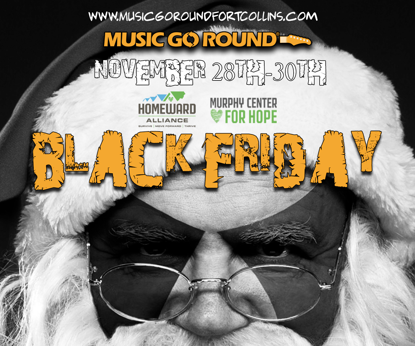 Corpse Paint Santa Banner